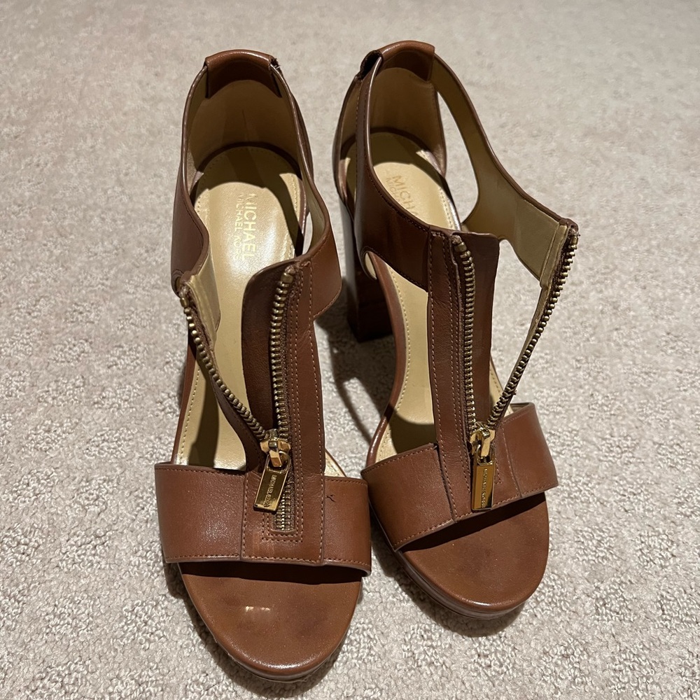 Michael Kors Zip Up Heeled Sandals 7.5M